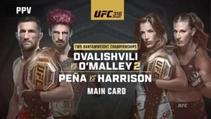 UFC 316 En Vivo: Dvalishvili vs O'Malley 2 - Evento Principal y Co-Principal